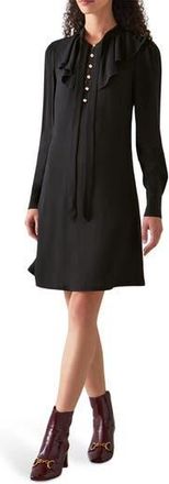 L.k. Bennett Millie Long Sleeve Crepe Tunic Dress in Black at Nordstrom Rack, Size 6 Us / 10 Uk