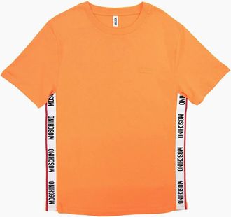 Moschino Mens Moschino Underwear Chest Logo Tape T Shirt Orange 0035 - Size: 32/30/31