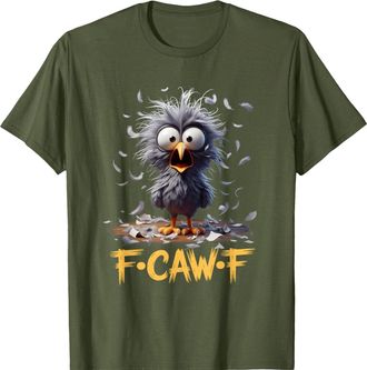 Generic F-CAW-F T-Shirt, Womens F-CAW-F Funny Chicken Scream Humor T-Shirt, Ladies Causal Short Sleeve Crewneck Classic Tee Shirts Mint Green L