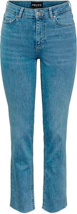 Pieces Womens Pcdelly Straight Mw Ankl Lb124 Noos Bc Pants, Light Blue (Light Blue Denim), XS W x 30L