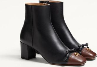 Valentino Garavani Stivaletto Valet Du Roi In Capretto 60Mm Donna NERO/CAFF&Egrave; 36.5