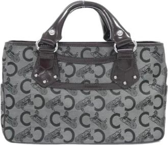 Celine Pre-owned Tote Bags, female, Gray, Size: ONE SIZE Pre-owned Canvas celine-bags