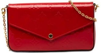 Louis Vuitton Pre-owned Pochette Felicie - Dames - Vintage Schoudertas - Rood - ONE Size - Leer - Vintage
