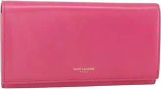 Saint Laurent Pre-owned Vintage Portemonnee - Dames - Vintage Accessoires - Roze - ONE Size - Leer - Vintage