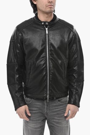 Dsquared2 Coated Cotton Biker Zip-Up Sweatshirt Dsquared2