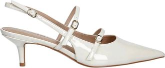 Twinset Pumps met Slingback Bandje - Dames - Pumps - Beige - 37 EU - Leer - Schoenen