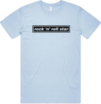 Sanfran Clothing Rock n Roll Star Top Britpop UK 90s 00s Merch Tour Rock Band 2025 Sunshine Going Unisex T-Shirt Tee Medium/Light Blue