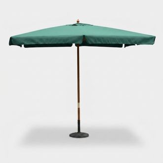 COSMA Sombrilla De Jard&iacute;n Tela Parasol Y Poste De Madera Mod. Fantasy Verde Oscuro 2x3