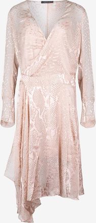 Barbara Bui Wickelkleid aus Dévoré-Samt mit Schlangenmotiv