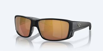 Costa Unisex Tuna Alley Pro Polarized Sunglasses In Matte Black Gold Mirror