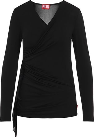 Diesel Womens T-crissy-plain Top - Black Elastane - Size Medium