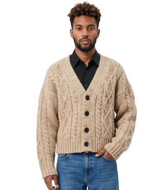 Dsquared2 Beige V Neck Cardigan
