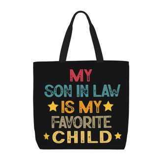 Generic Women Handbag My Son In Law Is My Favorite Child Ladies Shopping Shoulder Bag Folding Fashion Shoulder Bags, For Daily, School, Gym, Work, Swim