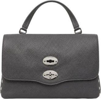 Zanellato Postina S Daily - Dames - Handtassen - Grijs - ONE Size - Leer - Tassen
