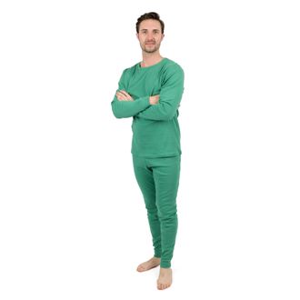 Leveret Mens Two Piece Cotton Pajamas Classic Solid Color