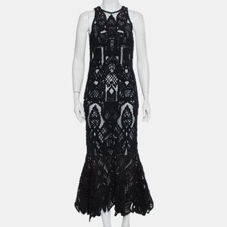 Jonathan Simkhai Jonathan Simkhai Black Lace & Tulle Mermaid Sheer Gown