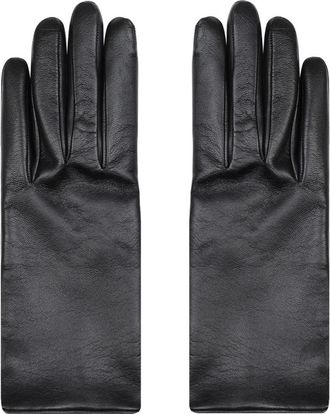 Saint Laurent Handschoenen - Dames - Handschoenen - Zwart - 7 1/2 IN - Leer - Accessoires