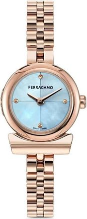 Ferragamo Gancini Quartz Blue Dial Ladies Watch SFKK02524