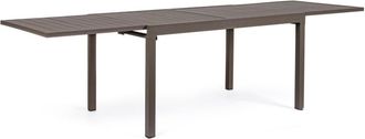 Outdoor Living Mesa de aluminio 135-270X90 Marr&oacute;n