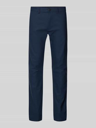 Boss Orange by Hugo Boss BOSS Orange Slim Fit Chino aus Baumwoll-Mix mit Leinen und Viskose-Anteil in Marine, Gr&ouml;&szlig;e 30/32