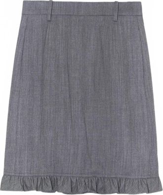 N&deg;21 Womens Ruffle Hem Skirt In Grey
