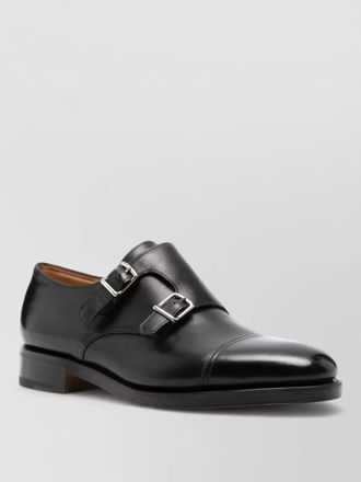John Lobb leather double-monk brogues
