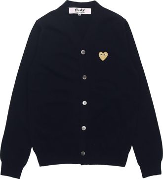 Comme Des Gar&ccedil;ons Cardigan Gold Emblem Navy AZ-N050-051-2