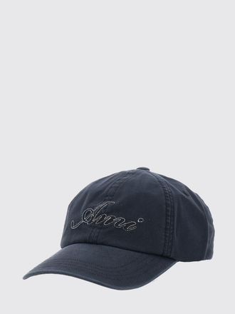 Ami Black Cotton Baseball Cap with Logo