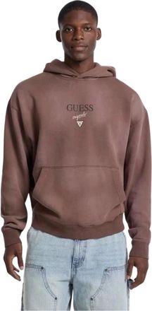 Guess Hoodies & sweatvesten, Heren, Bruin, M, Katoen, Baker Logo Hoodie