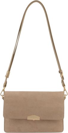 Pourchet Anjou Daim - Dames - Schoudertassen - Beige - ONE Size - Leer - Tassen