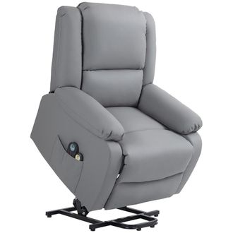 HOMCOM Sill&oacute;n levanta personas 89x93x105 cm gris