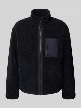 Marc O'Polo Denim Marc OPolo Denim Regular Fit Jacke mit Teddyfell in Marine, Gr&ouml;&szlig;e XL