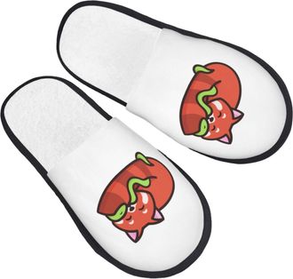 Generic Mens Slipper Cute Fox Portable Winter Slippers Soft Plush Womens Slippers Ladies Indoor M