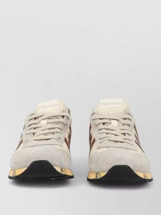 Premiata sneakers contrast stitching rubber sole suede