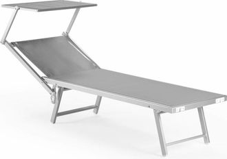 Mobili Rebecca Tumbona con capota de aluminio y pvc gris