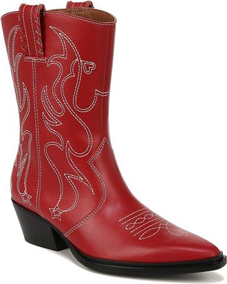 Men's boots Western Silver online Rebel® style, in real black leather and Bordeaux/size 8.5 US/leather lining, like new!