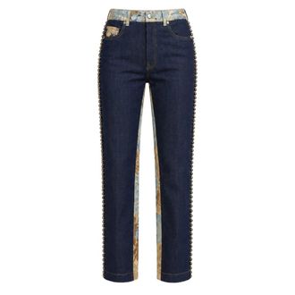 Dolce & Gabbana Rechte jeans - Dames - Jeans - Blauw - Maat: XS Katoen