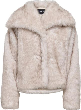 Only Only, Jassen, Dames, Grijs, L, Polyester, Onldawn Life Faux Fur Jacket