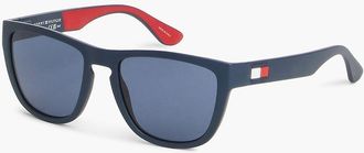Tommy Hilfiger Mens Rectangular Frame Sunglasses - Blue