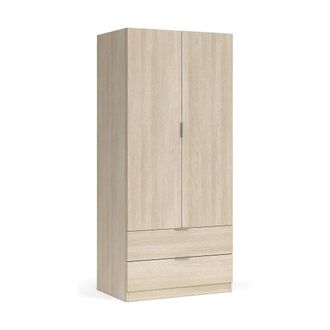 Dmora Armario de 2 puertas efecto madera de roble 81x52h180 cm