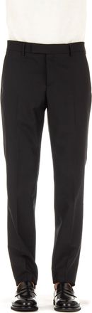 Lardini Black Tailored Trousers in Wool-Mohair Blend