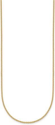 Diamond2Deal 14k Yellow Gold Polished 1.5mm Solid Cable Chain Necklace
