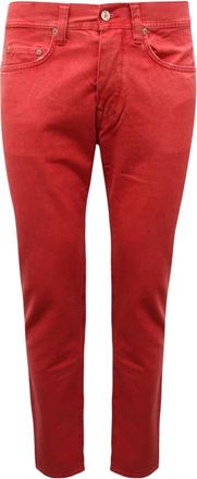 Mauro Grifoni Delav&egrave; Denim Rocco Broek - Heren - Slim Fit Jeans - Rood - W30 - Denim - Jeans