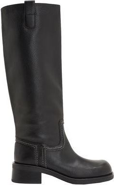 8 by YOOX GRAIN LEATHER HIGH BOOTS