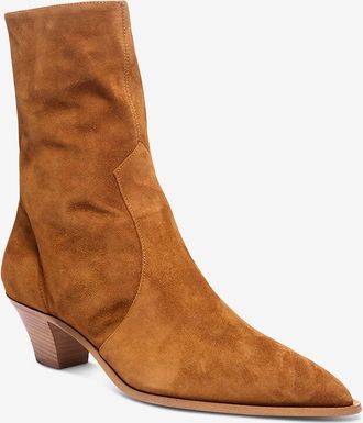 Aquazzura Spitze Wildlederstiefeletten mit Absatz Brunswick 45
