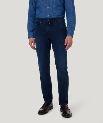 Pierre Cardin 5-Pocket-Jeans PIERRE CARDIN PC-Lyon, Herren, Gr. 31, L&auml;nge 32, blau (dunkelblau used), Denim/Jeans, Obermaterial: 70% Baumwolle, 24% Lyocell, 4% Poly