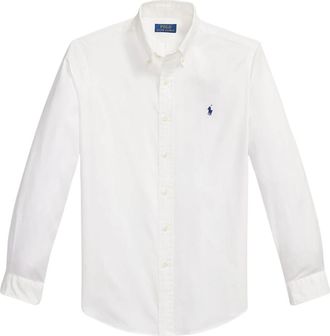 Ralph Lauren Custom-Fit Featherweight Twill Shirt - Heren - Casual Overhemden - Wit - XL - Katoen - Overhemden