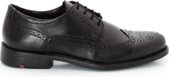 Lloyd Klassieke Derby Tie Brogue Schoen - Heren - Nette schoenen - Zwart - 40 1/2 EU - Leer - Schoenen