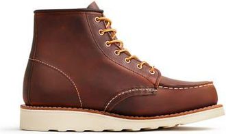 Red Wing Shoes Classic Moc Rough & Tough Leather Boot in Copper Rough & Tough at Nordstrom, Size 5.5