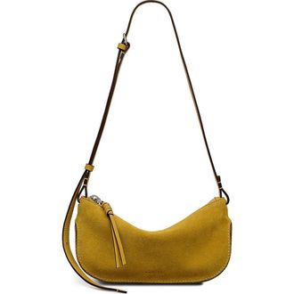 Radley London The Iris - Suede Small Ziptop Crossbody Bag in Ochre at Nordstrom